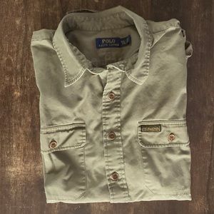 Vintage Green Polo Ralph Lauren Button Down Shirt